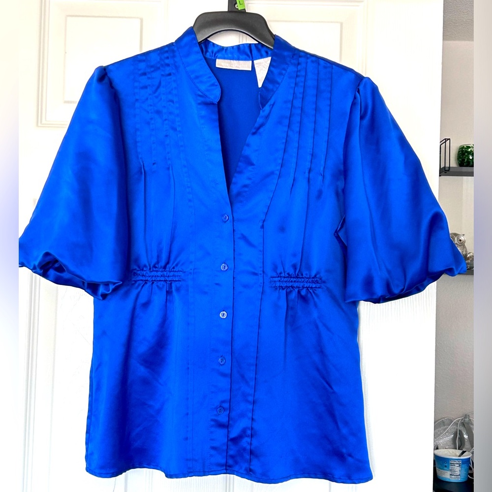 Royal blue goddess blouse